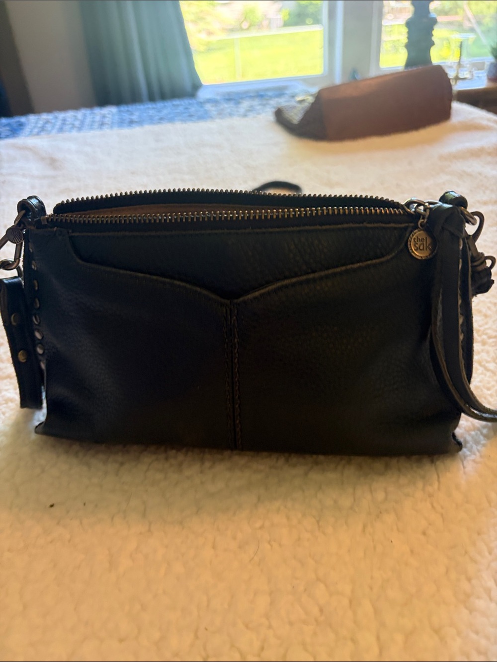 The Sak Silverlake 3in1 Navy Pebbled Leather Crossbody